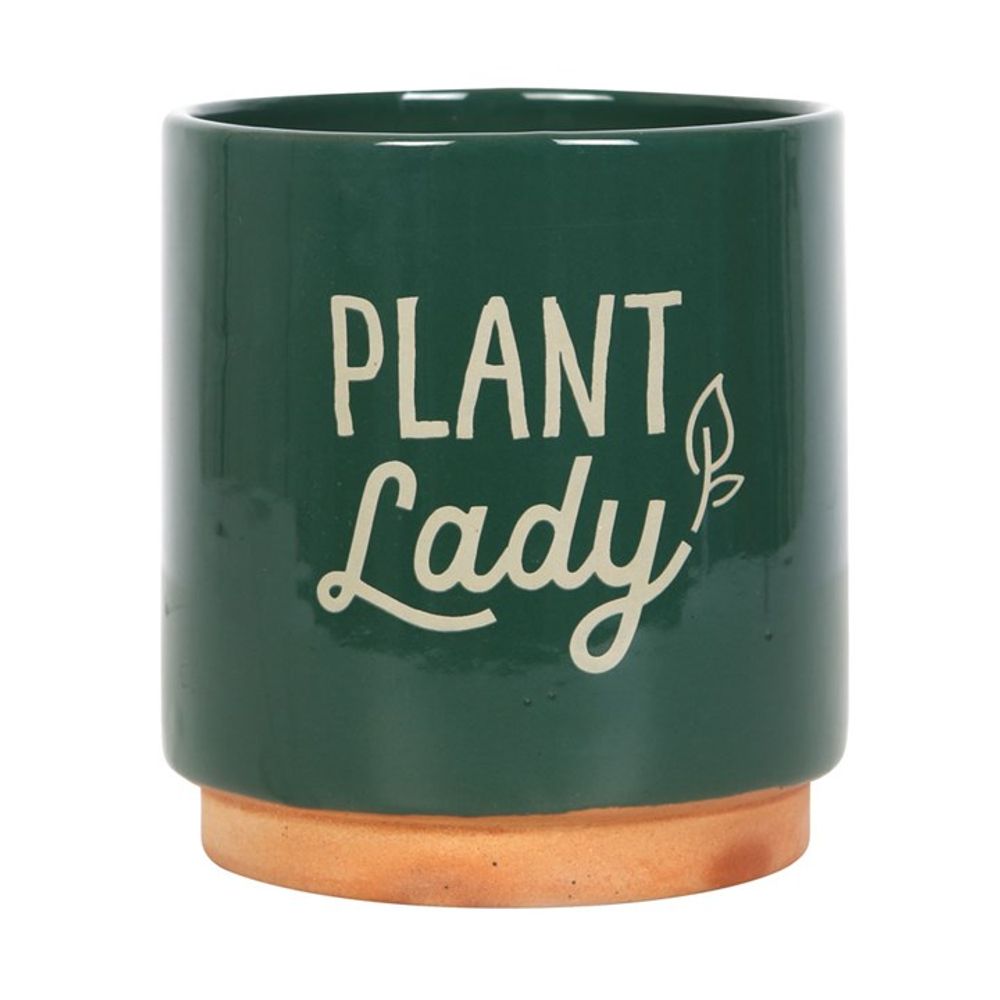 Dark Green Plant Lady Plant Pot - ScentiMelti Home Fragrance, Beauty & Gifts UK