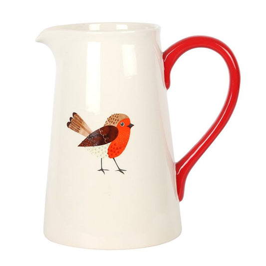 Large Robin Flower Jug - ScentiMelti  Large Robin Flower Jug