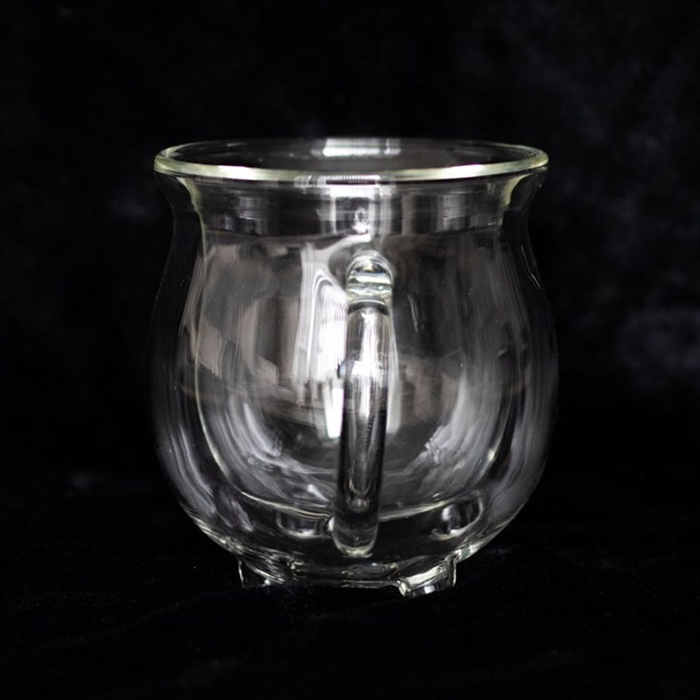 Clear Double Walled Glass Cauldron Mug - ScentiMelti  Clear Double Walled Glass Cauldron Mug