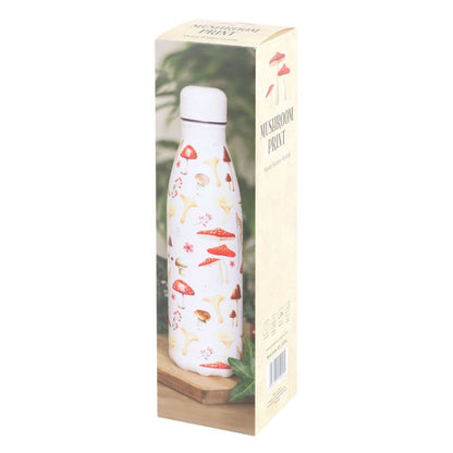 All Over Mushroom Print Metal Water Bottle - ScentiMelti  All Over Mushroom Print Metal Water Bottle