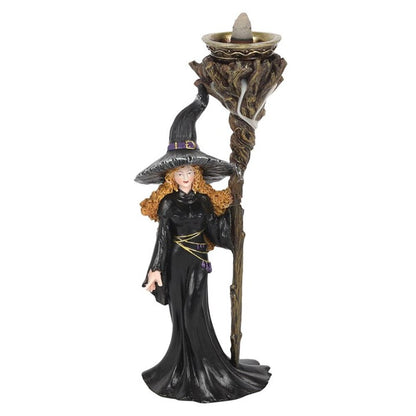 Witch with Staff Backflow Incense Burner - ScentiMelti  Witch with Staff Backflow Incense Burner