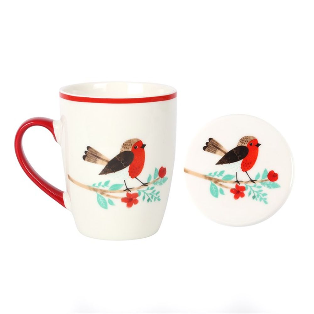 Winter Robin Mug and Coaster Set - ScentiMelti Home Fragrance, Beauty & Gifts UK