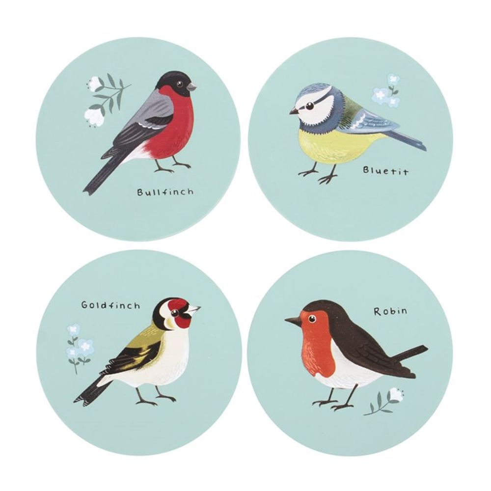 British Garden Birds Coaster Set - ScentiMelti Home Fragrance, Beauty & Gifts UK