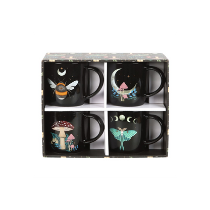 Set of 4 Dark Forest Mugs - ScentiMelti Home Fragrance, Beauty & Gifts UK