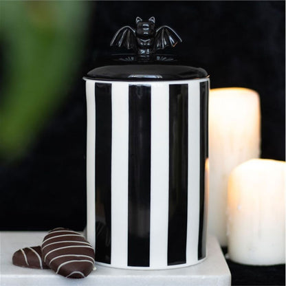 Striped Bat Storage Jar - ScentiMelti Home Fragrance, Beauty & Gifts UK