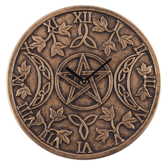 Terracotta Triple Moon Clock by Lisa Parker - ScentiMelti Home Fragrance, Beauty & Gifts UK