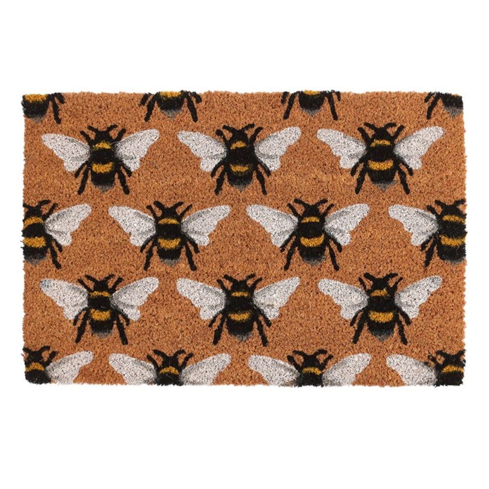 Natural Bee Print Door Mat - ScentiMelti  Natural Bee Print Door Mat