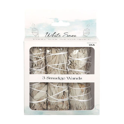 Set of 3 White Sage Smudge Wands - ScentiMelti  Set of 3 White Sage Smudge Wands