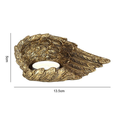 Gold Single Lowered Angel Wing Candle Holder - ScentiMelti  Gold Single Lowered Angel Wing Candle Holder