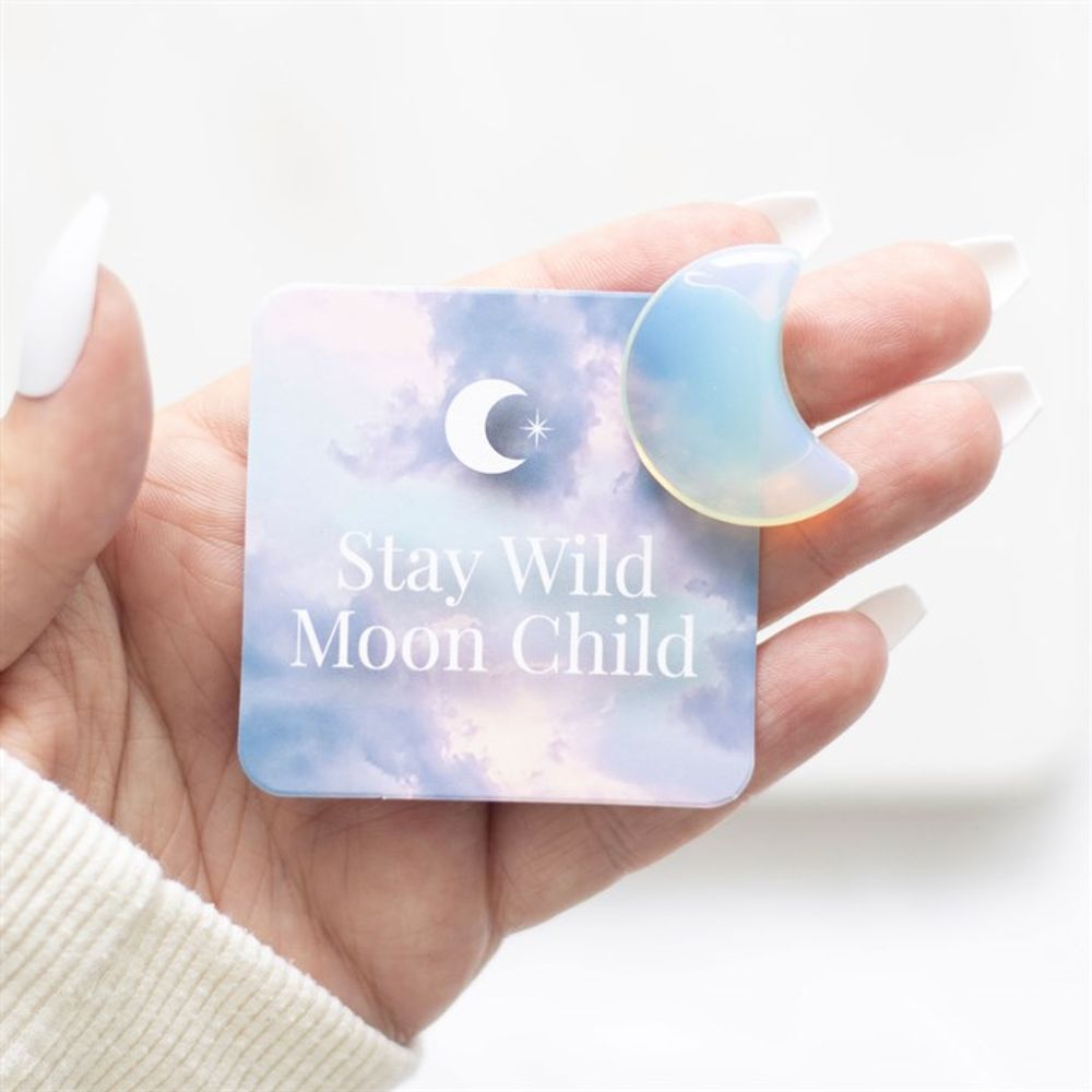 Stay Wild Opalite Crystal Moon in a Bag - ScentiMelti  Stay Wild Opalite Crystal Moon in a Bag