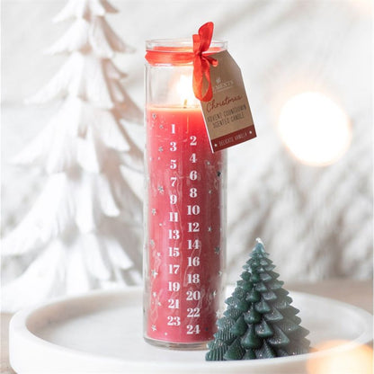 Red Vanilla Advent Tube Candle - ScentiMelti  Red Vanilla Advent Tube Candle