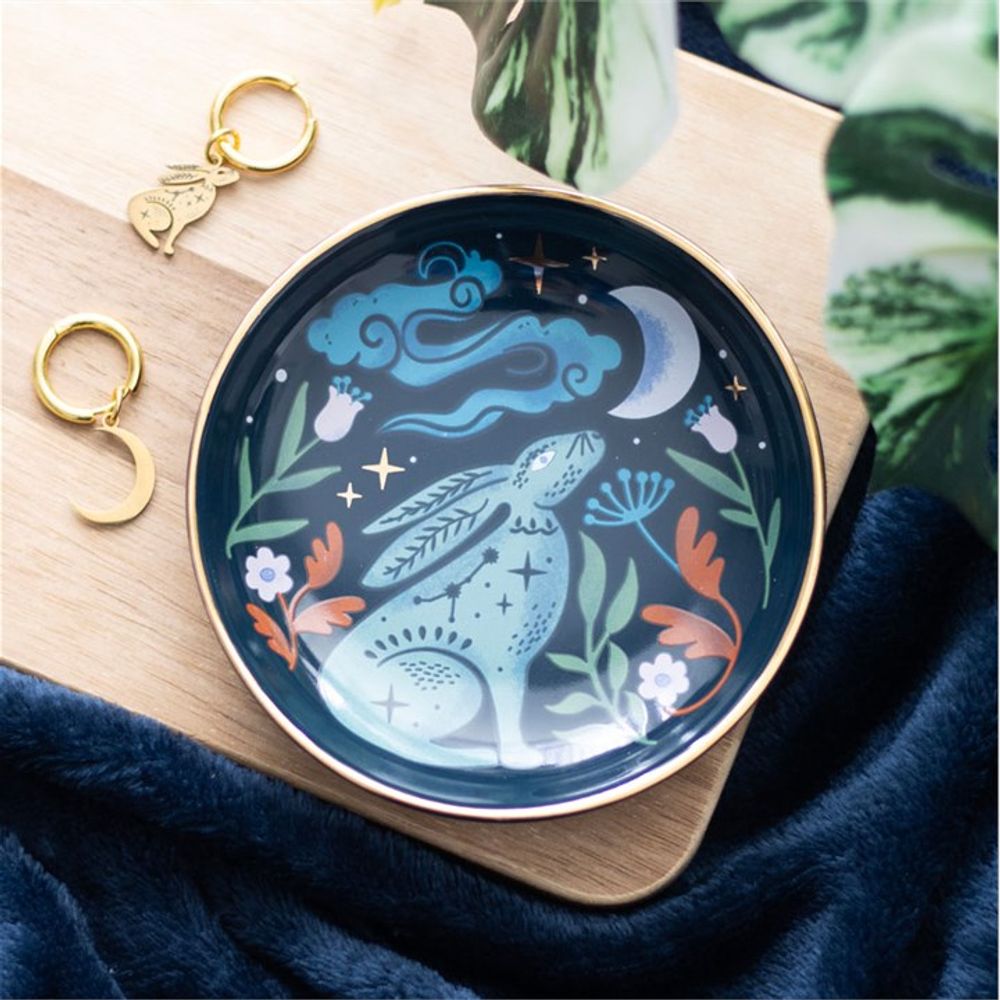 Midnight Hare Trinket Dish - ScentiMelti Home Fragrance, Beauty & Gifts UK