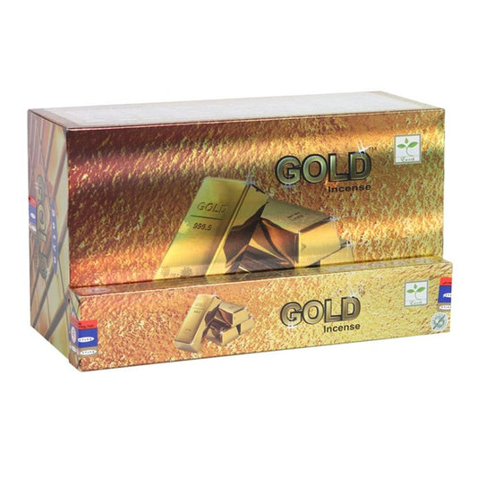 12 Packs of Gold Incense Sticks by Satya - ScentiMelti  12 Packs of Gold Incense Sticks by Satya