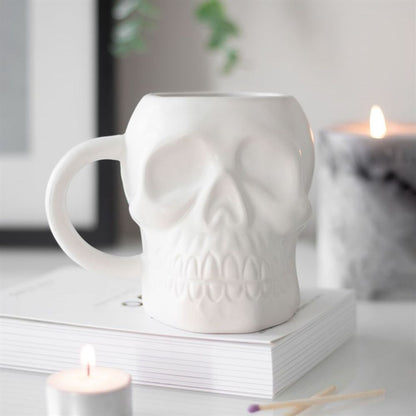 Matte White Skull Mug - ScentiMelti  Matte White Skull Mug