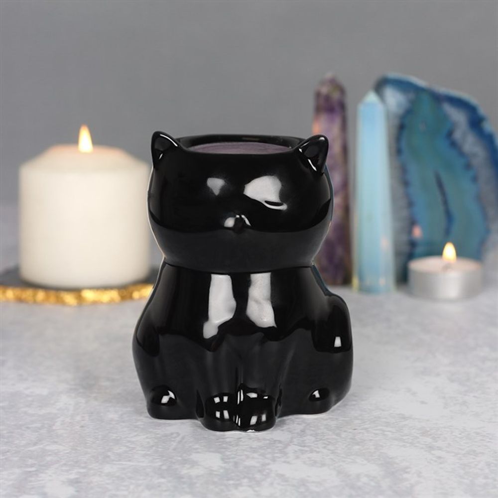 Black Cat Oil Burner - ScentiMelti  Black Cat Oil Burner