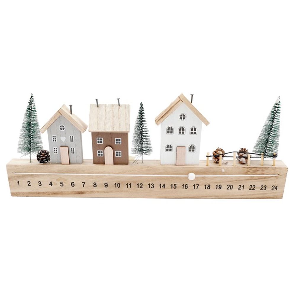 Wooden House Advent Calendar with Trees - ScentiMelti Home Fragrance, Beauty & Gifts UK