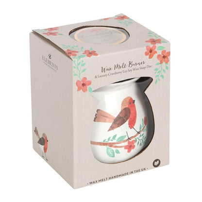 Garden Robin Wax Melt Burner Gift Set - ScentiMelti Home Fragrance, Beauty & Gifts UK