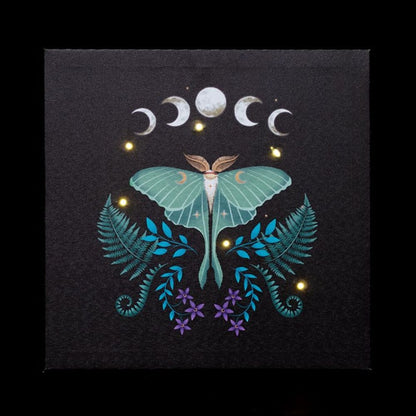 Luna Moth Light Up Canvas Plaque - ScentiMelti  Luna Moth Light Up Canvas Plaque