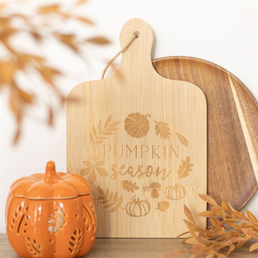 Pumpkin Season Bamboo Serving Board - ScentiMelti  Pumpkin Season Bamboo Serving Board