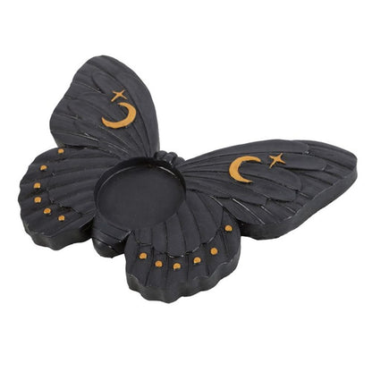 Black Moth Tealight Candle Holder - ScentiMelti  Black Moth Tealight Candle Holder