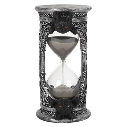 17cm Black Cat Hourglass Timer - ScentiMelti  17cm Black Cat Hourglass Timer