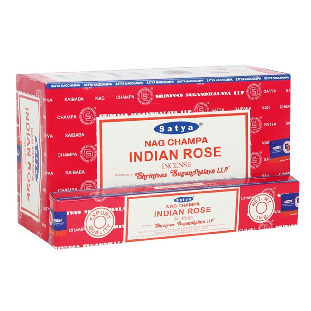 Set of 12 Packets of Satya Indian Rose Incense Sticks - ScentiMelti  Set of 12 Packets of Satya Indian Rose Incense Sticks