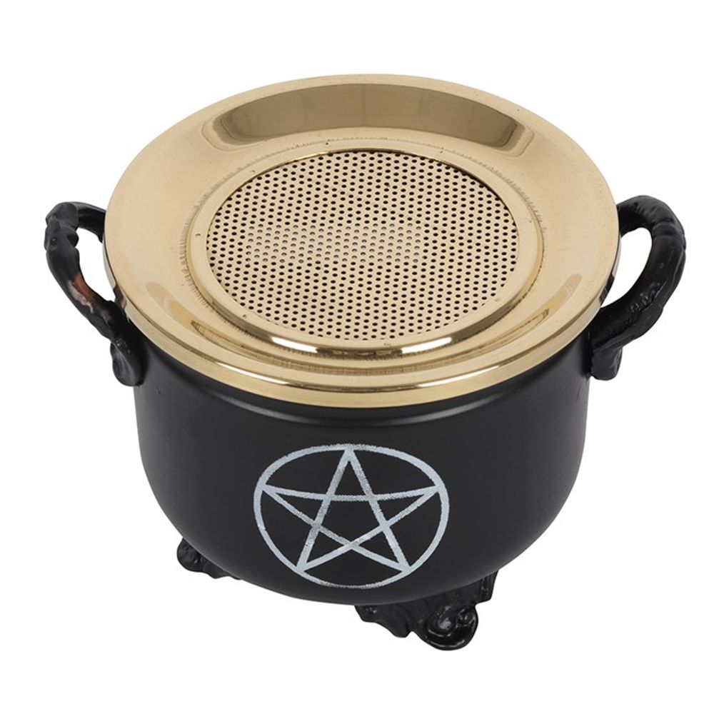 Pentagram Cauldron Resin Incense Burner