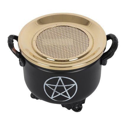 Pentagram Cauldron Resin Incense Burner - ScentiMelti  Pentagram Cauldron Resin Incense Burner