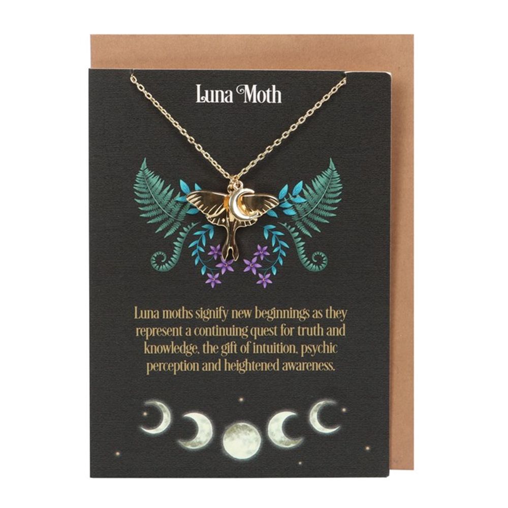 Luna Moth Necklace Card - ScentiMelti  Luna Moth Necklace Card