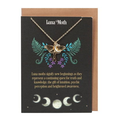 Luna Moth Necklace Card - ScentiMelti  Luna Moth Necklace Card