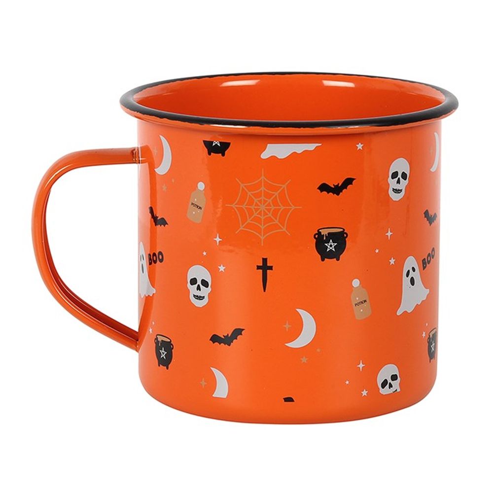 Halloween Print Enamel Mug - ScentiMelti  Halloween Print Enamel Mug