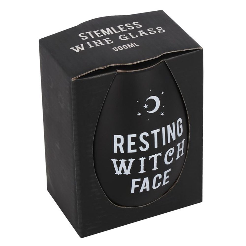 Resting Witch Face Stemless Wine Glass - ScentiMelti Home Fragrance, Beauty & Gifts UK