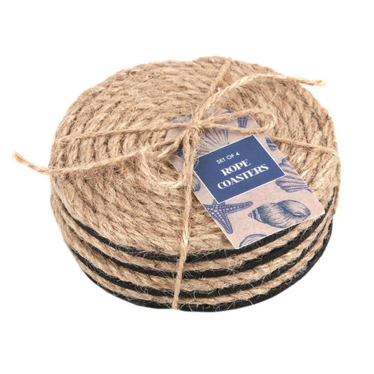 Coastal Charm Rope Coaster Set - ScentiMelti  Coastal Charm Rope Coaster Set