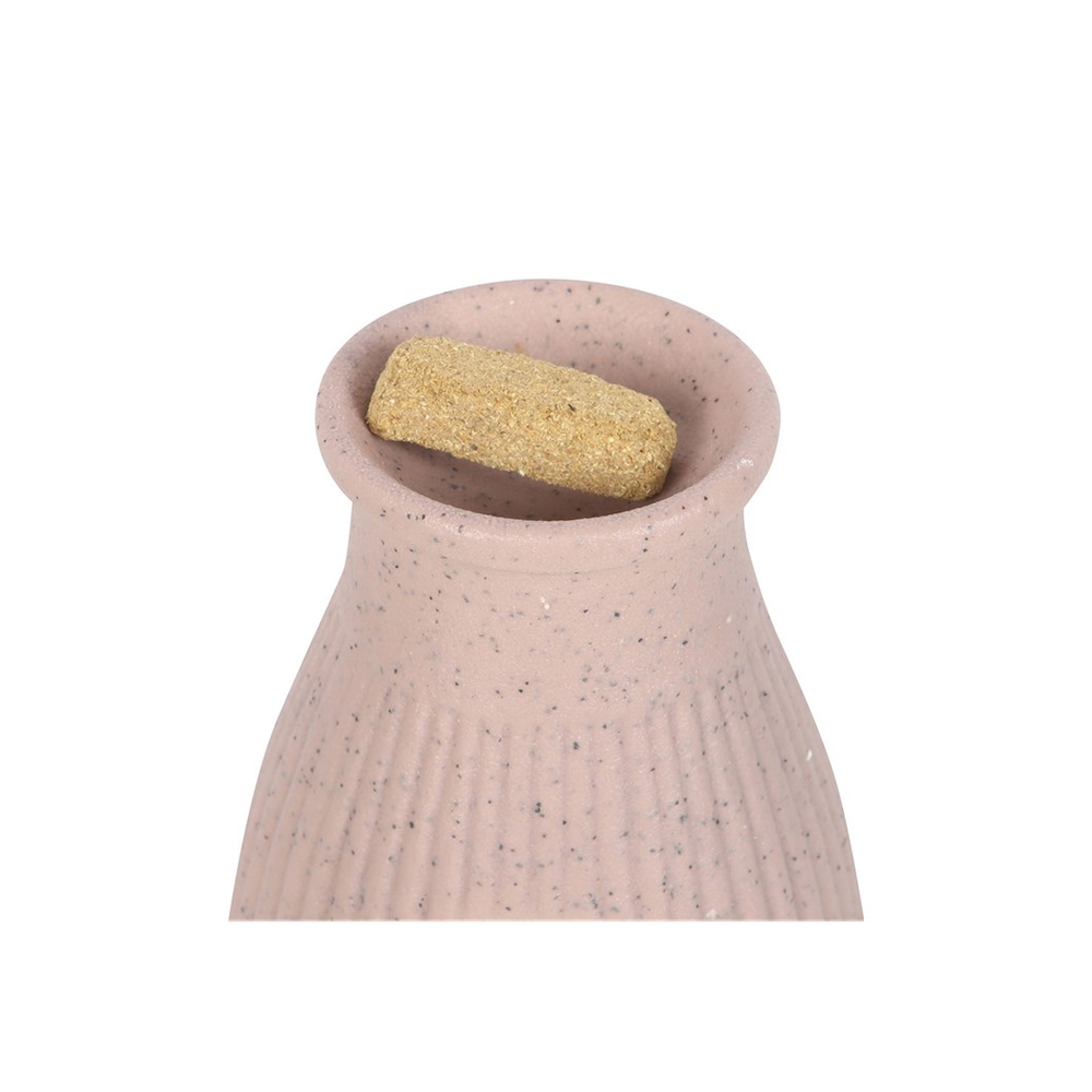 Greige Ribbed Palo Santo Brick Burner - ScentiMelti Home Fragrance, Beauty & Gifts UK