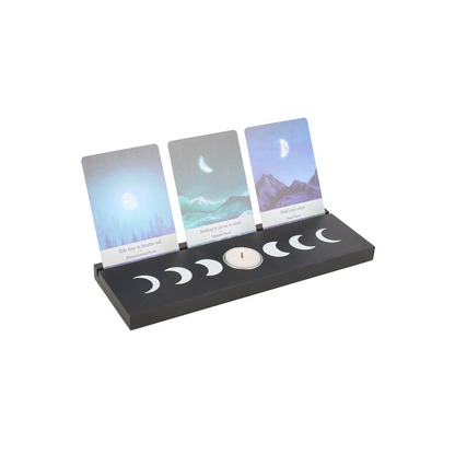 Black Moon Phase Tarot Card Stand Tealight Holder - ScentiMelti Home Fragrance, Beauty & Gifts UK