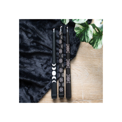 Set of 3 Black Magic Mystical Taper Candles - ScentiMelti  Set of 3 Black Magic Mystical Taper Candles