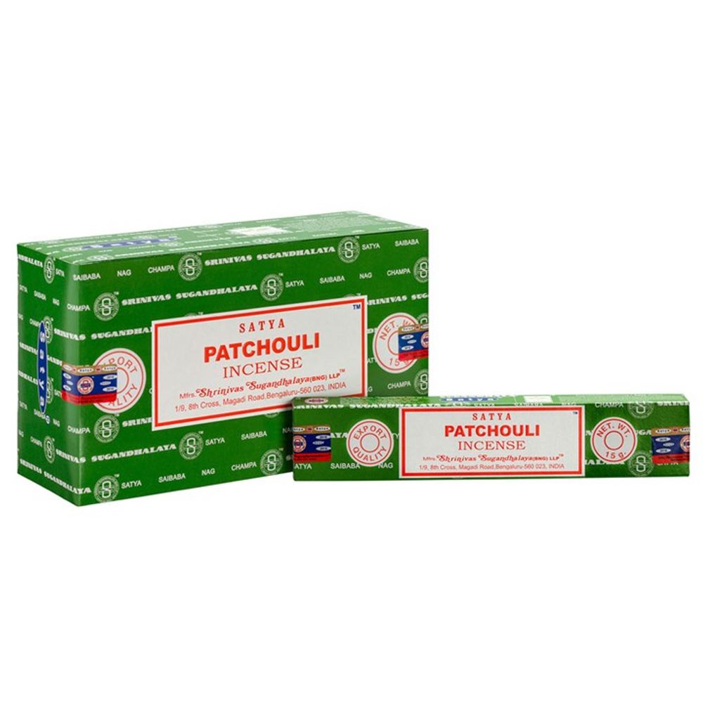 Set of 12 Packets of Patchouli Incense Sticks by Satya - ScentiMelti  Set of 12 Packets of Patchouli Incense Sticks by Satya