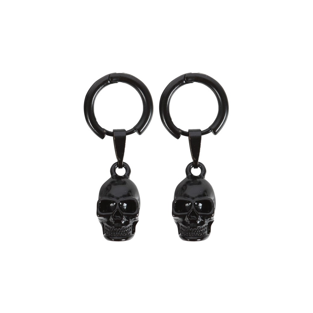 Black Stainless Steel Skull Earrings - ScentiMelti  Black Stainless Steel Skull Earrings