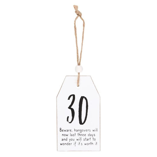 30 Milestone Birthday Hanging Sentiment Sign - ScentiMelti  30 Milestone Birthday Hanging Sentiment Sign