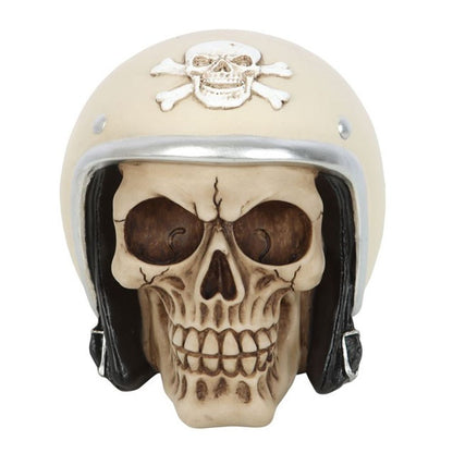 Skull Ornament with Helmet - ScentiMelti  Skull Ornament with Helmet