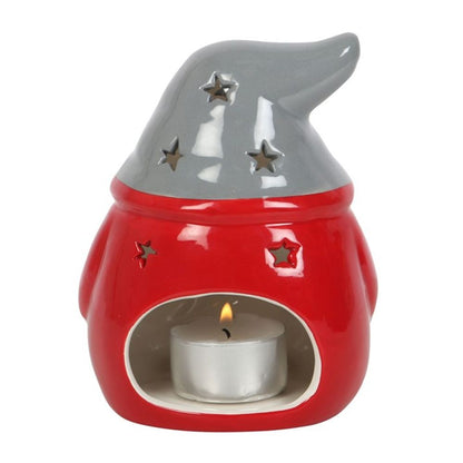 Red and Grey Gonk Tealight Holder - ScentiMelti  Red and Grey Gonk Tealight Holder