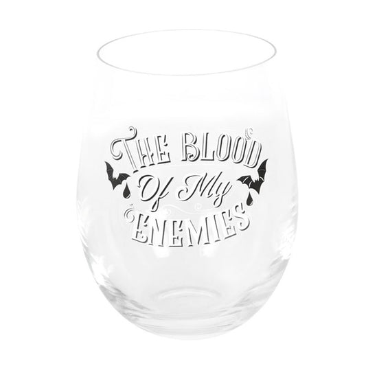 Blood Of My Enemies Stemless Wine Glass - ScentiMelti  Blood Of My Enemies Stemless Wine Glass