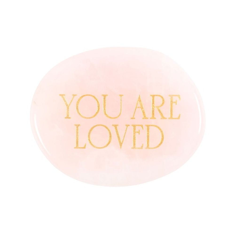 You Are Loved Rose Quartz Crystal Palm Stone - ScentiMelti  You Are Loved Rose Quartz Crystal Palm Stone