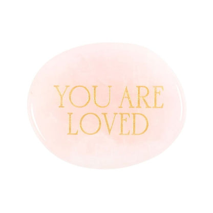 You Are Loved Rose Quartz Crystal Palm Stone - ScentiMelti  You Are Loved Rose Quartz Crystal Palm Stone