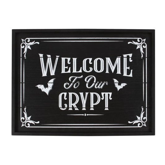 Welcome To Our Crypt Wall Plaque - ScentiMelti  Welcome To Our Crypt Wall Plaque