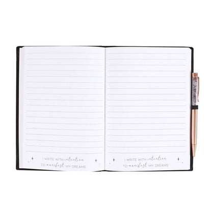 Manifestation Journal with Amethyst Pen - ScentiMelti  Manifestation Journal with Amethyst Pen