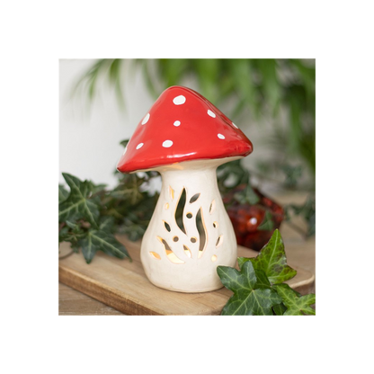 Ceramic Mushroom Tealight Candle Holder - ScentiMelti  Ceramic Mushroom Tealight Candle Holder