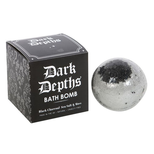 Dark Depths Black Charcoal Bath Bomb - ScentiMelti  Dark Depths Black Charcoal Bath Bomb