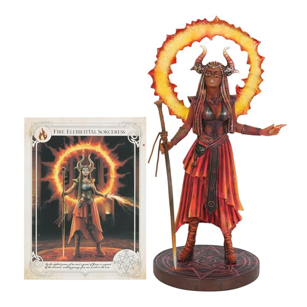 Fire Elemental Sorceress Figurine by Anne Stokes - ScentiMelti  Fire Elemental Sorceress Figurine by Anne Stokes