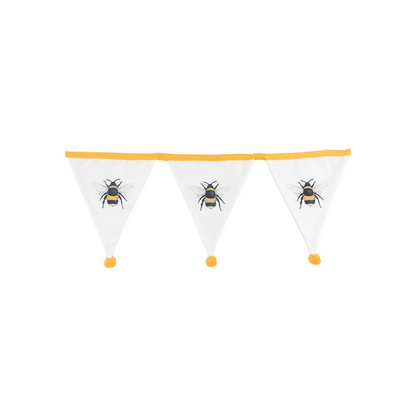 White Single Bee Fabric Bunting - ScentiMelti Home Fragrance, Beauty & Gifts UK